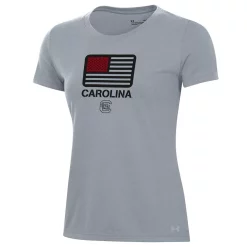 Women's Under Armour Heathered Gray South Carolina Gamecocks Freedom Performance T-Shirt -Under Armor shop 5400945 ALT2