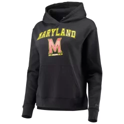 Women's Under Armour Black Maryland Terrapins All Day Team Fleece Pullover Hoodie -Under Armor shop 5424818 ALT2