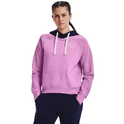 Women's Under Armour Rival Fleece Colorblock Hoodie -Under Armor shop 5556876 Jellyfish Heather