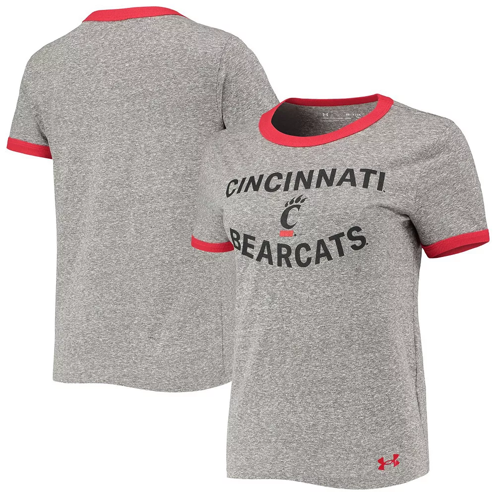 Women's Under Armour Heathered Gray Cincinnati Bearcats Siro Slub Tri-Blend Ringer T-Shirt Women's Under Armour Heathered Gray Cincinnati Bearcats Siro Slub Tri-Blend Ringer T-Shirt -Under Armor shop 5604866 ALT