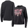Women's Under Armour Black Maryland Terrapins All Day Fleece Raglan Pullover Sweatshirt