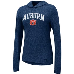 Women's Under Armour Heathered Navy Auburn Tigers Breezy Pullover Hoodie -Under Armor shop 5761992 ALT2