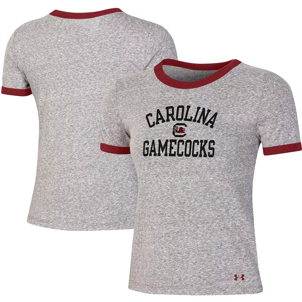 Women's Under Armour Heathered Gray South Carolina Gamecocks Siro Slub Tri-Blend Ringer T-Shirt Women's Under Armour Heathered Gray South Carolina Gamecocks Siro Slub Tri-Blend Ringer T-Shirt -Under Armor shop 5762903