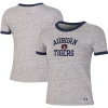 Women's Under Armour Heathered Gray Auburn Tigers Siro Slub Tri-Blend Ringer T-Shirt