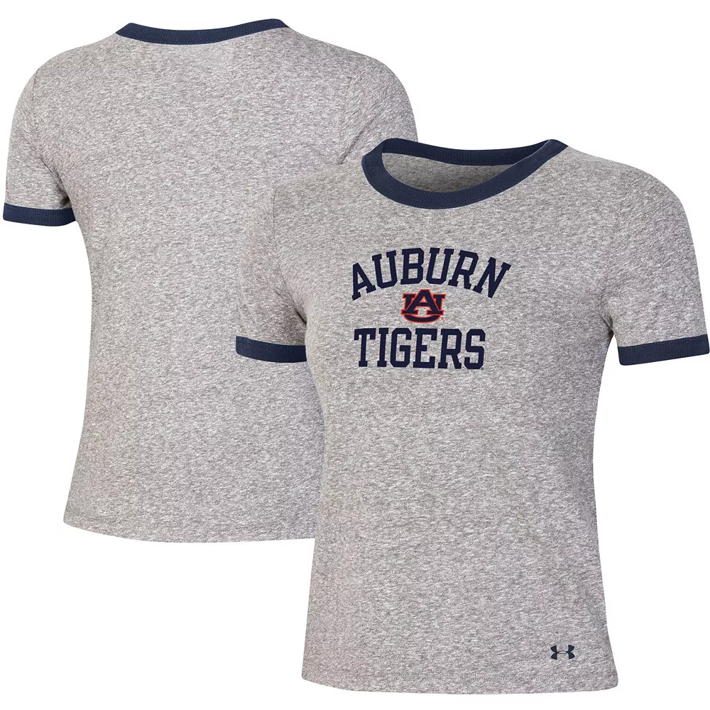 Women's Under Armour Heathered Gray Auburn Tigers Siro Slub Tri-Blend Ringer T-Shirt Women's Under Armour Heathered Gray Auburn Tigers Siro Slub Tri-Blend Ringer T-Shirt -Under Armor shop 5763109