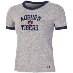 Women's Under Armour Heathered Gray Auburn Tigers Siro Slub Tri-Blend Ringer T-Shirt 2 Women's Under Armour Heathered Gray Auburn Tigers Siro Slub Tri-Blend Ringer T-Shirt -Under Armor shop 5763109 ALT2