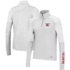 Women's Under Armour Heathered Gray Wisconsin Badgers Sleeve Hit Raglan Quarter-Zip Jacket