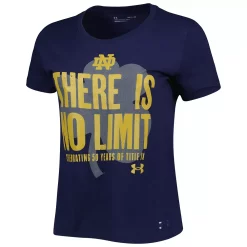 Women's Under Armour Navy Notre Dame Fighting Irish Title IX No Limit T-Shirt -Under Armor shop 5938146 ALT2