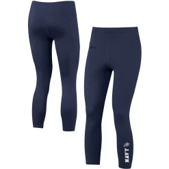 Women's Under Armour Navy Navy Midshipmen Motion Performance Ankle-Cropped Leggings