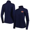 Women's Under Armour Navy Auburn Tigers Tech Mesh Performance Quarter-Zip Jacket