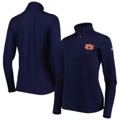 Women's Under Armour Navy Auburn Tigers Tech Mesh Performance Quarter-Zip Jacket