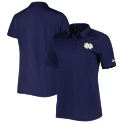 Women's Under Armour Navy Notre Dame Fighting Irish Tech Mesh Performance Polo