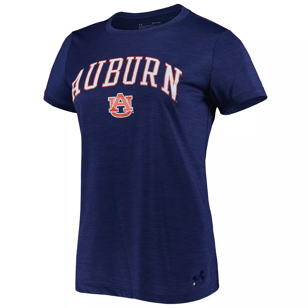 Women's Under Armour Heather Navy Auburn Tigers Vent Tech Arch Logo Performance T-Shirt Women's Under Armour Heather Navy Auburn Tigers Vent Tech Arch Logo Performance T-Shirt -Under Armor shop 5983002 ALT2