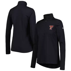 Women's Under Armour Black Texas Tech Red Raiders Tech Mesh Performance Quarter-Zip Jacket