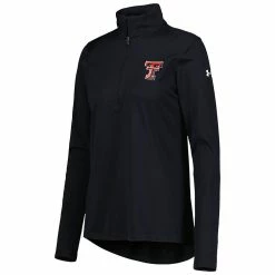 Women's Under Armour Black Texas Tech Red Raiders Tech Mesh Performance Quarter-Zip Jacket -Under Armor shop 5993807 ALT2