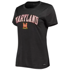 Women's Under Armour Heather Black Maryland Terrapins Vent Tech Arch Logo Performance T-Shirt -Under Armor shop 5994679 ALT2