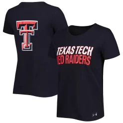 Women's Under Armour Black Texas Tech Red Raiders 2-Hit Performance T-Shirt