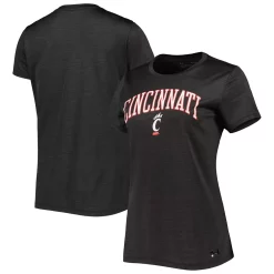 Women's Under Armour Heather Black Cincinnati Bearcats Vent Tech Arch Logo Performance T-Shirt