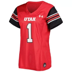 Women's Under Armour #1 Red Utah Utes Replica Football Jersey -Under Armor shop 6012305 ALT2