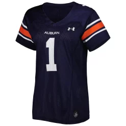 Women's Under Armour #1 Navy Auburn Tigers Replica Team Football Jersey -Under Armor shop 6128687 ALT2