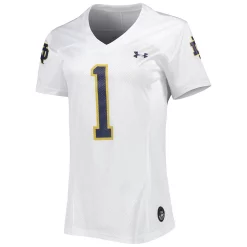 Women's Under Armour #1 White Notre Dame Fighting Irish Replica Football Jersey -Under Armor shop 6156085 ALT2