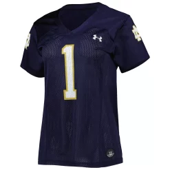 Women's Under Armour #1 Navy Notre Dame Fighting Irish Replica Football Jersey 2 Women's Under Armour #1 Navy Notre Dame Fighting Irish Replica Football Jersey -Under Armor shop 6156090 ALT2