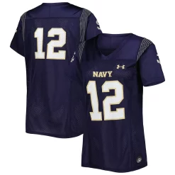 Women's Under Armour #12 Navy Navy Midshipmen Replica Team Football Jersey