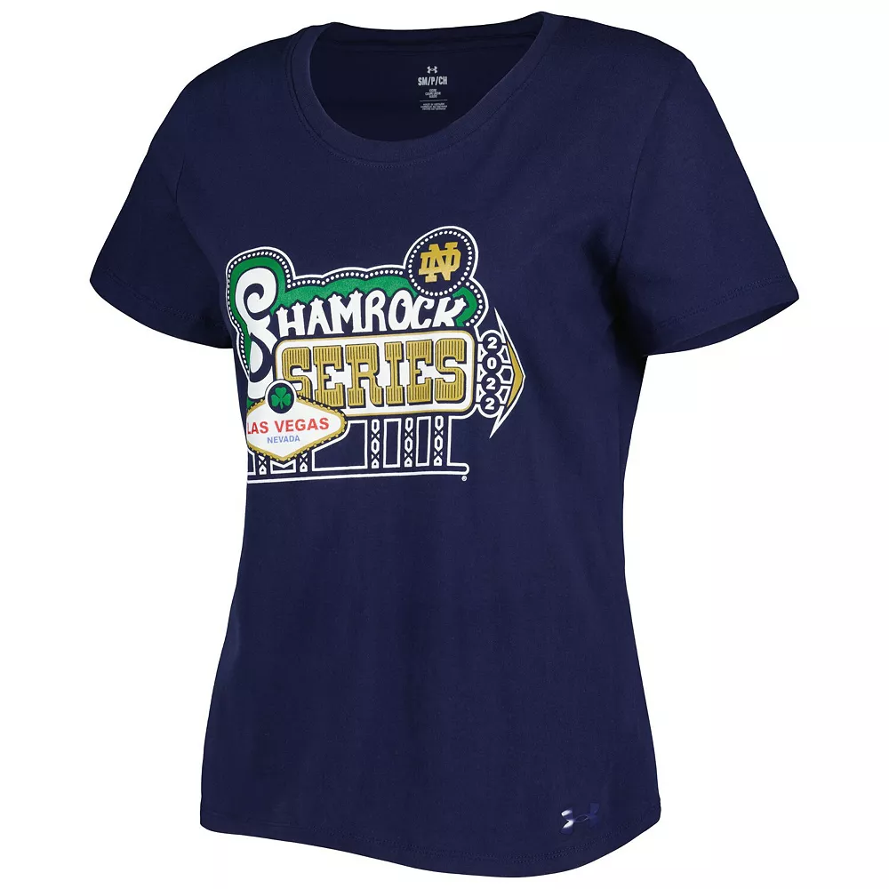 Women's Under Armour Navy Notre Dame Fighting Irish 2022 Shamrock Series Performance T-Shirt Women's Under Armour Navy Notre Dame Fighting Irish 2022 Shamrock Series Performance T-Shirt -Under Armor shop 6163063 ALT2