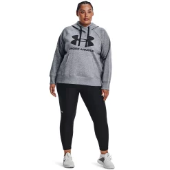Plus Size Under Armour Rival Fleece Logo Hoodie -Under Armor shop 6224971 ALT2